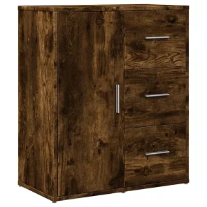 Dressoir 60x31x70 cm bewerkt hout gerookt eikenkleurig Dressoir 60x31x70 cm bewerkt hout gerookt eikenkleurig
