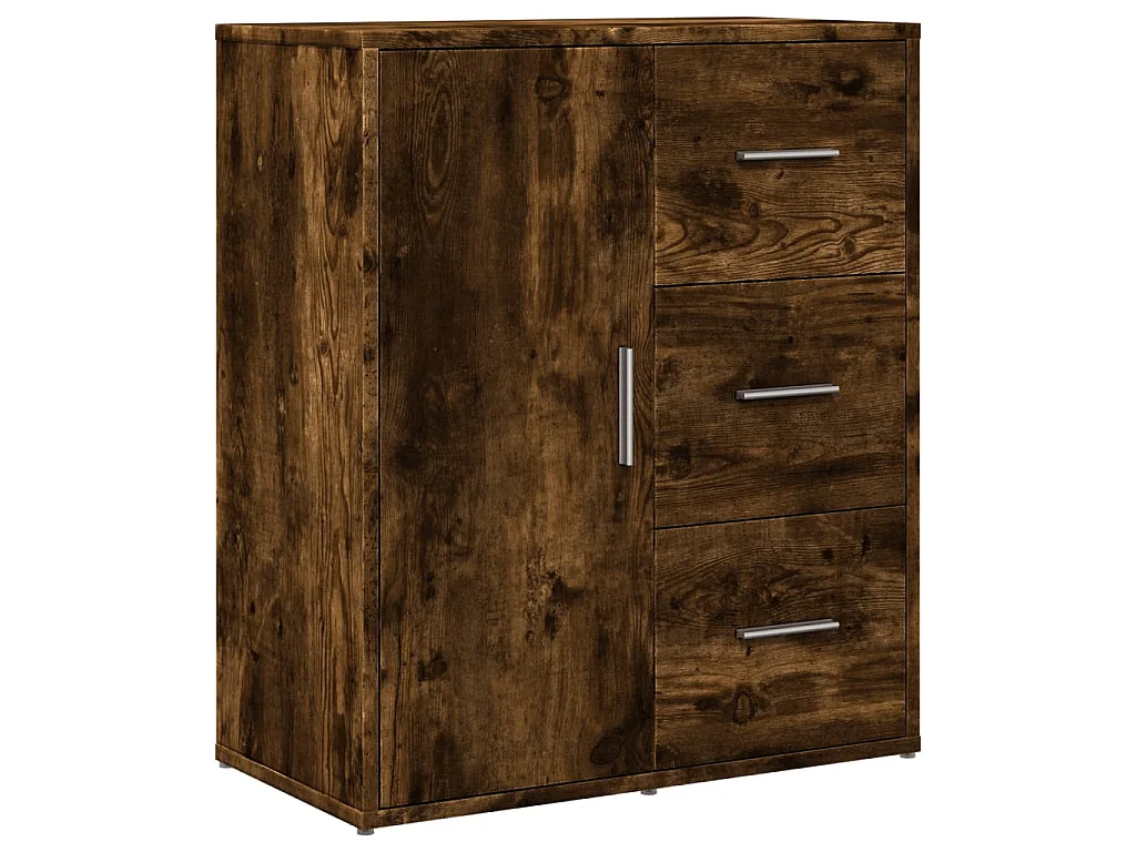 Dressoir 60x31x70 cm bewerkt hout gerookt eikenkleurig