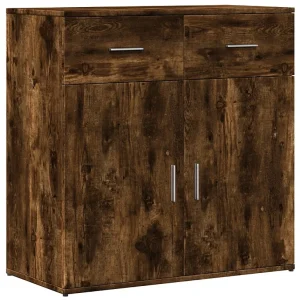 Dressoir 79x38x80 cm bewerkt hout gerookt eikenkleurig Dressoir 79x38x80 cm bewerkt hout gerookt eikenkleurig