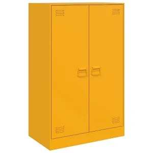 Dressoir 67x39x107 cm staal mosterdgeel Dressoir 67x39x107 cm staal mosterdgeel