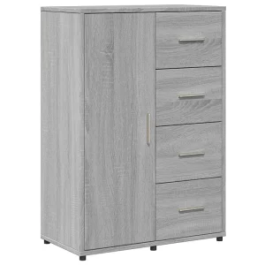 Dressoir 60x31x84 cm bewerkt hout grijs sonoma eikenkleurig Dressoir 60x31x84 cm bewerkt hout grijs sonoma eikenkleurig