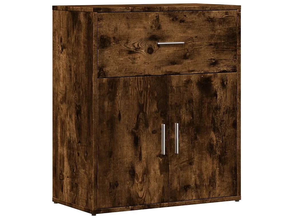 Dressoir 60x31x70 cm bewerkt hout gerookt eikenkleurig
