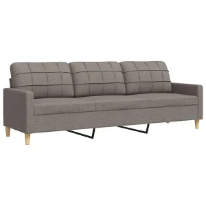Driezitsbank 210 cm stof taupe Driezitsbank 210 cm stof taupe