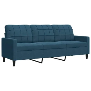 Driezitsbank 180 cm fluweel blauw Driezitsbank 180 cm fluweel blauw