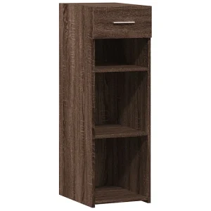 Dressoir 30×42,5×93 cm bewerkt hout bruin eikenkleur Dressoir 30×42,5×93 cm bewerkt hout bruin eikenkleur
