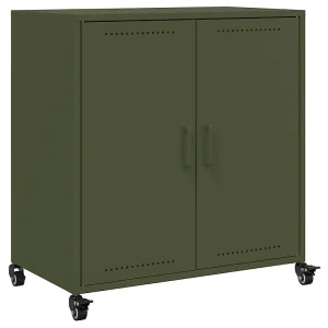 Dressoir 68,5x39x72 cm staal olijfgroen Dressoir 68,5x39x72 cm staal olijfgroen