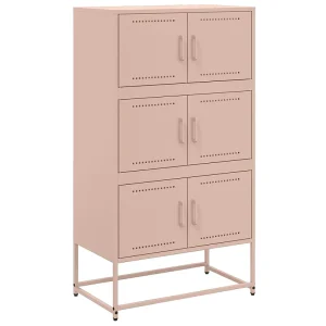 Dressoir 68,5×38,5×123,5 cm staal roze Dressoir 68,5×38,5×123,5 cm staal roze