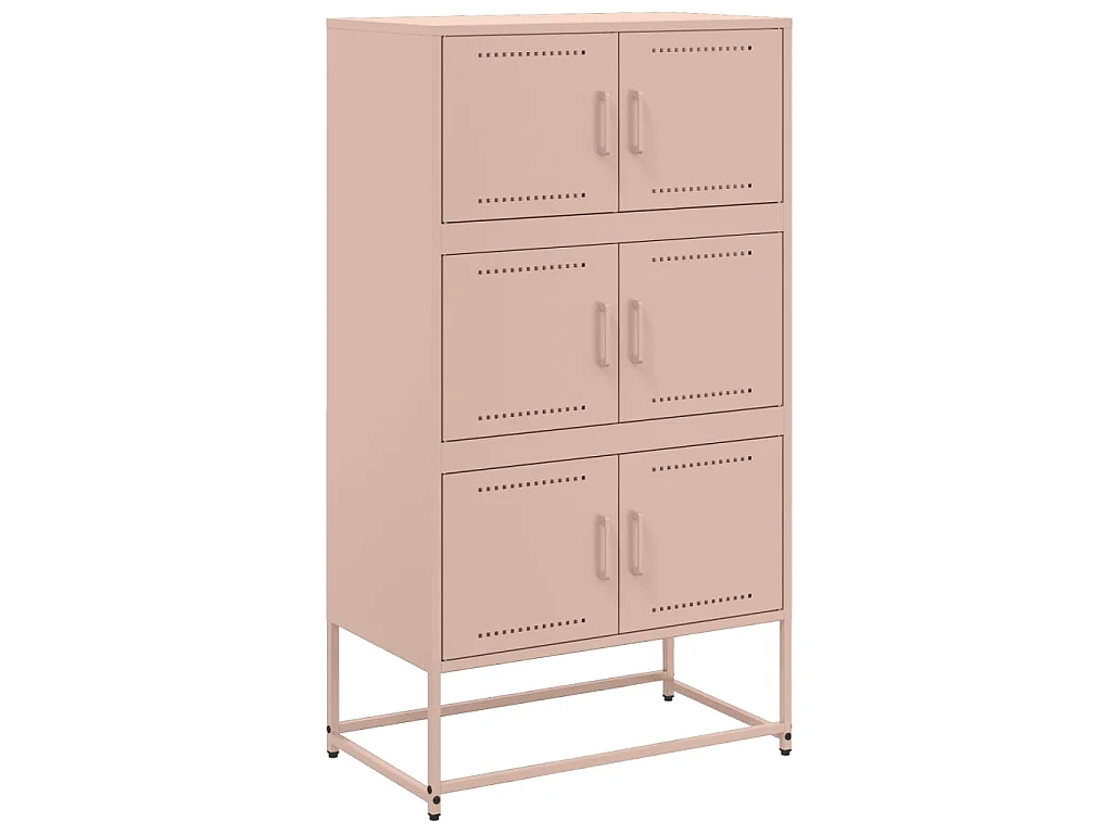 Dressoir 68,5x38,5x123,5 cm staal roze