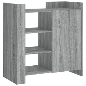 Dressoir 73,5x35x75 cm bewerkt hout grijs sonoma eikenkleurig Dressoir 73,5x35x75 cm bewerkt hout grijs sonoma eikenkleurig
