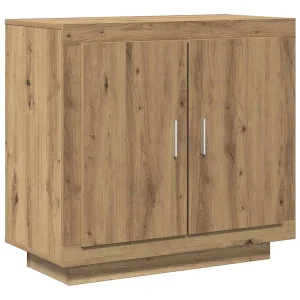 Dressoir 80x40x75 cm bewerkt hout artisanaal eikenkleur Dressoir 80x40x75 cm bewerkt hout artisanaal eikenkleur