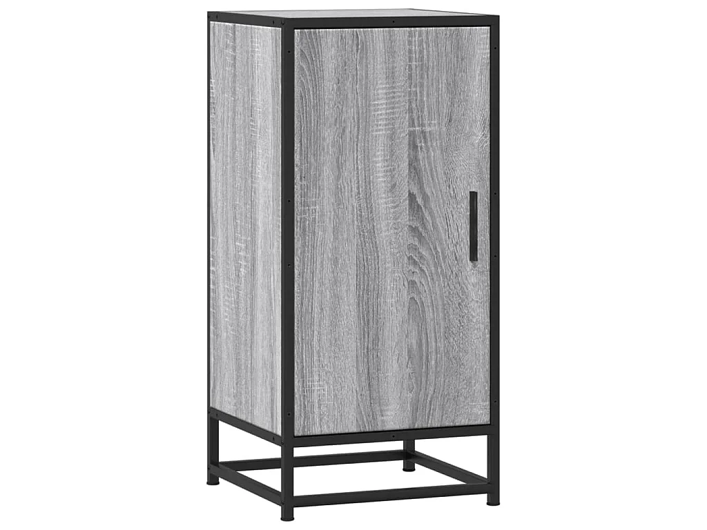 Dressoir 35,5x35x76 cm bewerkt hout en metaal grijs sonoma