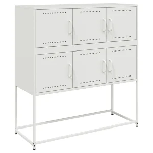 Dressoir 100,5x39x107 cm staal wit Dressoir 100,5x39x107 cm staal wit