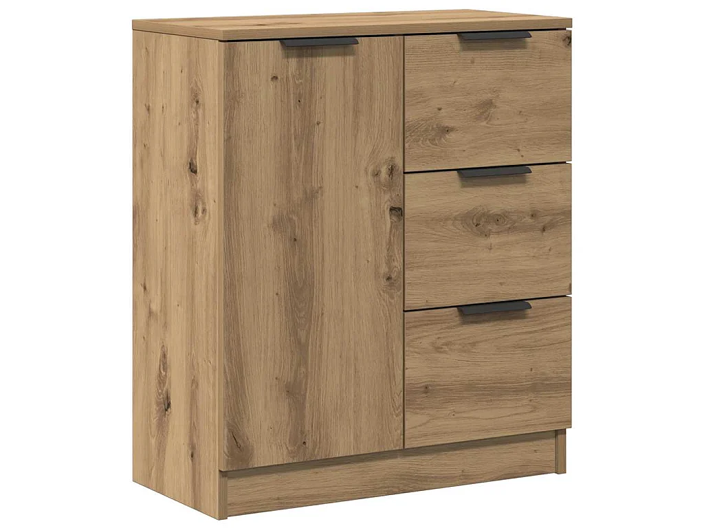 Dressoir 60x30x70 cm bewerkt hout artisan eikenkleurig
