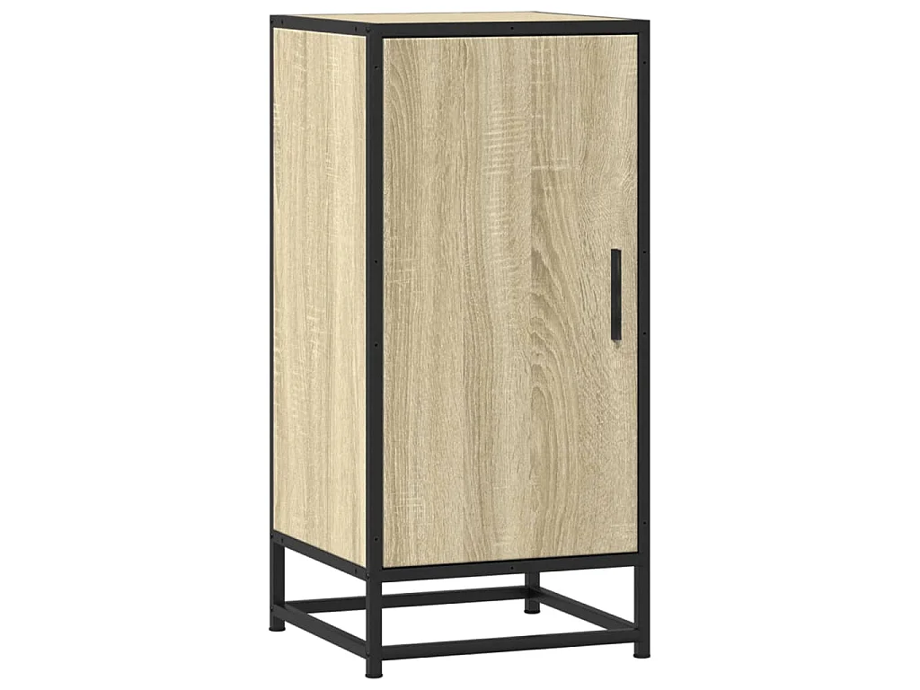 Dressoir 35,5x35x76 cm bewerkt hout en metaal sonoma eikenkleur