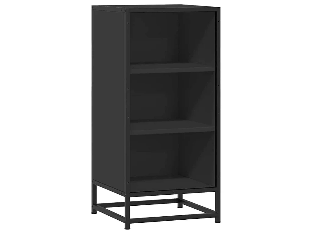 Dressoir 35,5x35x76 cm bewerkt hout en metaal zwart