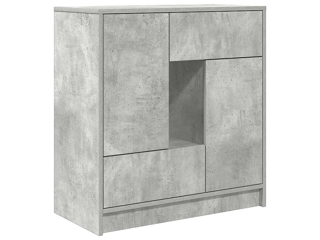 Dressoir met lades en deuren 70,5x34x74,5 cm betongrijs