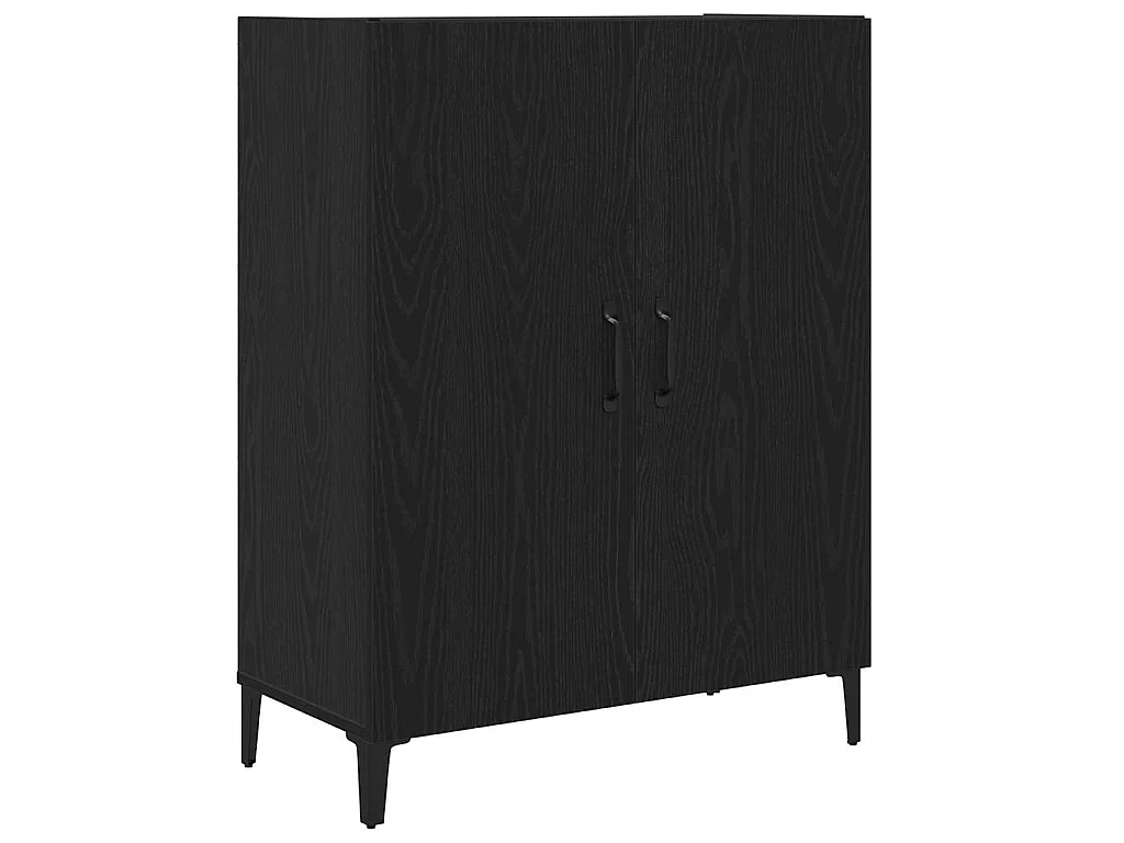 Dressoir 69,5x34x90 cm spaanplaat zwart eikenkleurig