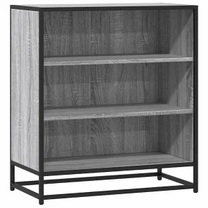 Dressoir 68x35x76 cm bewerkt hout en metaal grijs sonoma Dressoir 68x35x76 cm bewerkt hout en metaal grijs sonoma