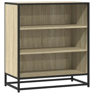 Dressoir 68x35x76 cm bewerkt hout en metaal sonoma eikenkleur Dressoir 68x35x76 cm bewerkt hout en metaal sonoma eikenkleur