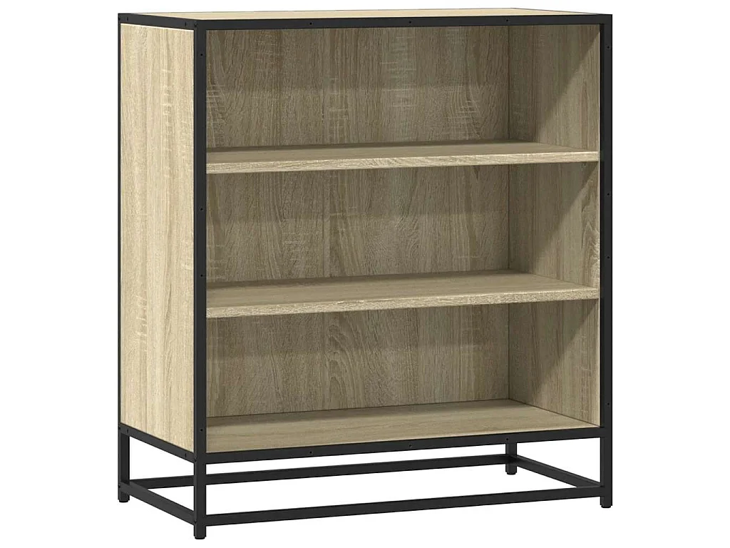 Dressoir 68x35x76 cm bewerkt hout en metaal sonoma eikenkleur