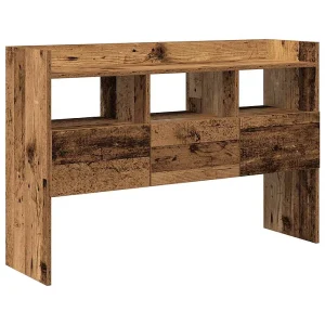 Dressoir 105x30x70 cm bewerkt hout oud houtkleurig