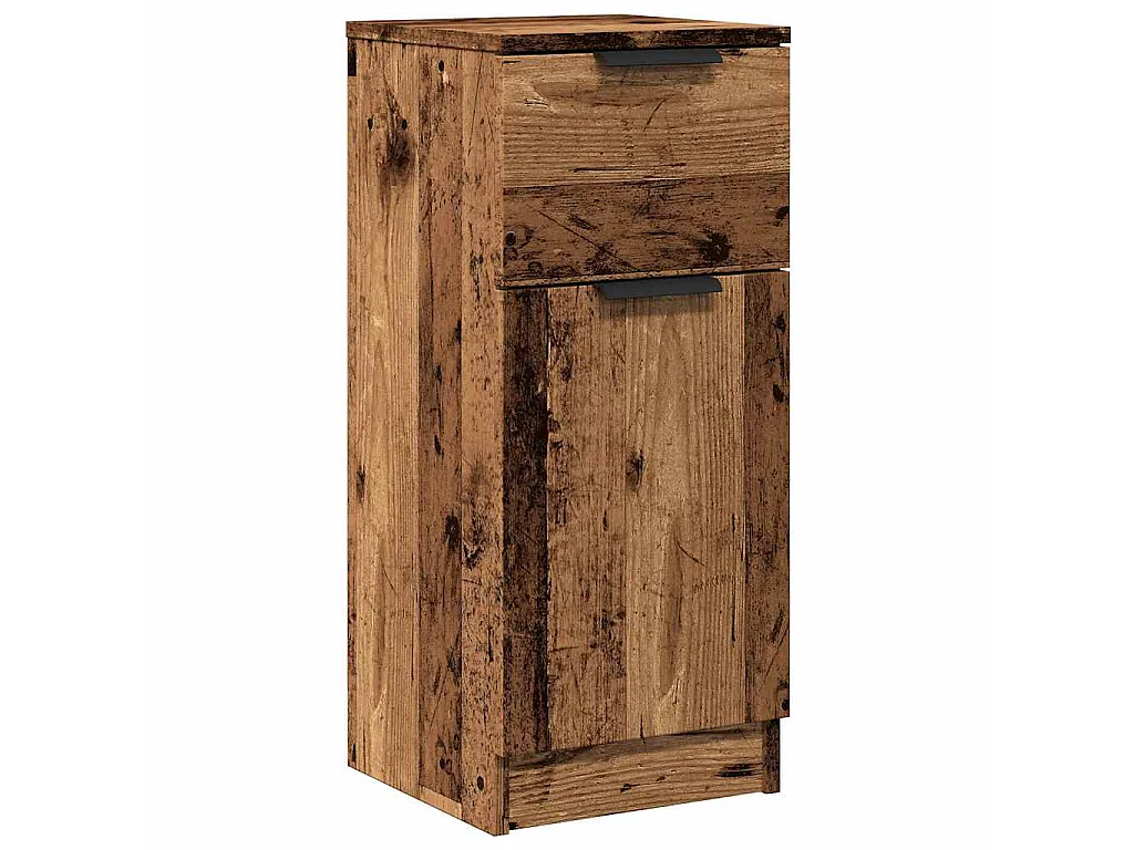 Dressoir 30x30x70 cm bewerkt hout oud houtkleurig