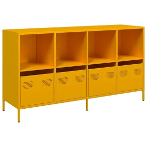 Dressoir 135x39x73,5 cm koudgewalst staal mosterdgeel Dressoir 135x39x73,5 cm koudgewalst staal mosterdgeel