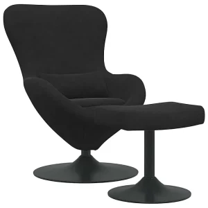 Eivormige stoel 2 pcs Zwart 63 x 73 x 90 cm Fluweel Eivormige stoel 2 pcs Zwart 63 x 73 x 90 cm Fluweel