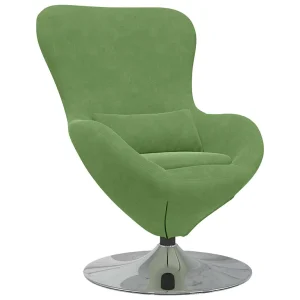 Eivormige stoel Lichtgroen 63 x 73 x 90 cm Fluweel Eivormige stoel Lichtgroen 63 x 73 x 90 cm Fluweel