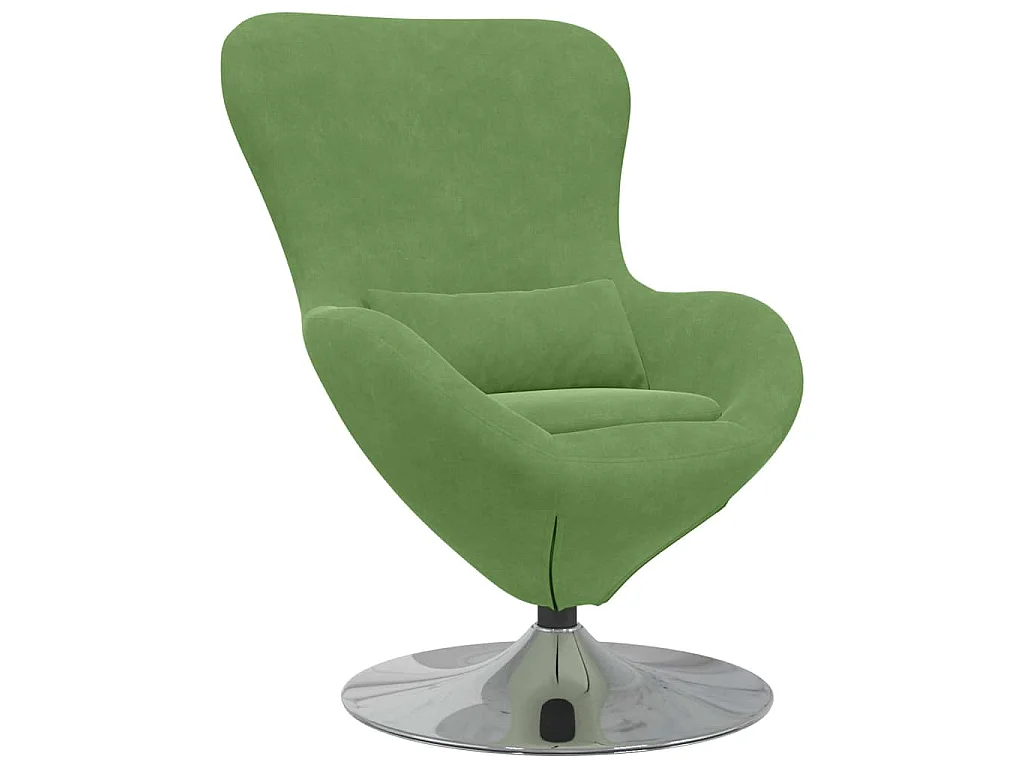 Eivormige stoel Lichtgroen 63 x 73 x 90 cm Fluweel