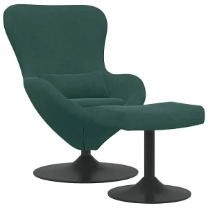 Eivormige stoel 2 pcs Donkergroen 63 x 73 x 90 cm Fluweel Eivormige stoel 2 pcs Donkergroen 63 x 73 x 90 cm Fluweel