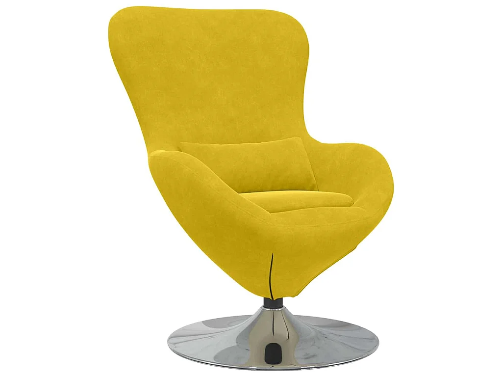Eivormige stoel Geel 63 x 73 x 90 cm Fluweel