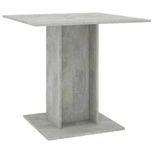 Eettafel 80x80x75 cm bewerkt hout betongrijs
