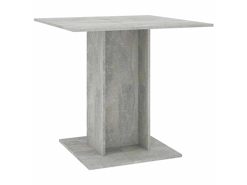 Eettafel 80x80x75 cm bewerkt hout betongrijs