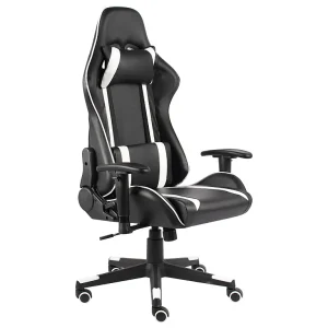 Gamestoel draaibaar PVC wit Gamestoel draaibaar PVC wit