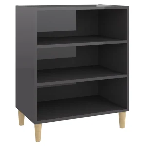 Dressoir 57x35x70 cm bewerkt hout hoogglans grijs Dressoir 57x35x70 cm bewerkt hout hoogglans grijs