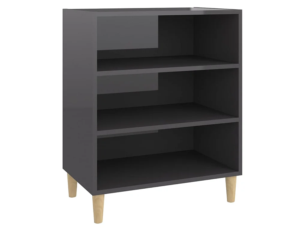 Dressoir 57x35x70 cm bewerkt hout hoogglans grijs