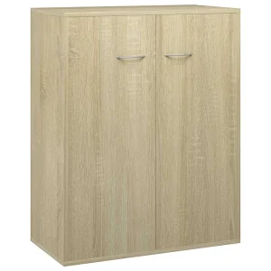 Dressoir 60x30x75 cm bewerkt hout sonoma eikenkleurig Dressoir 60x30x75 cm bewerkt hout sonoma eikenkleurig
