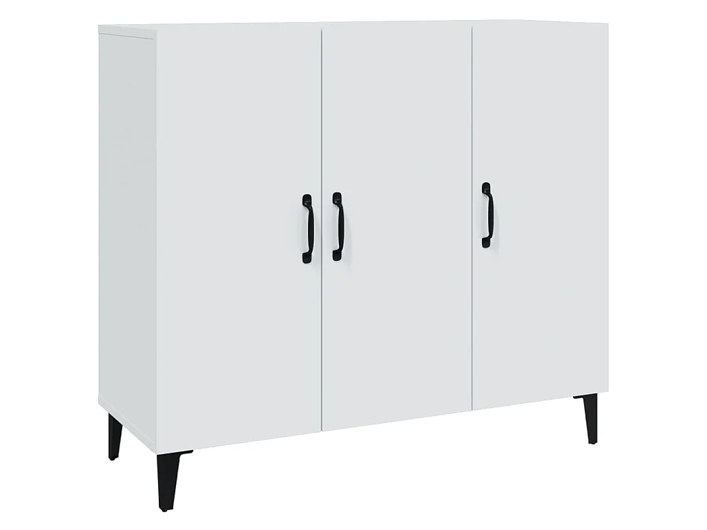 Dressoir 90x34x80 cm bewerkt hout wit