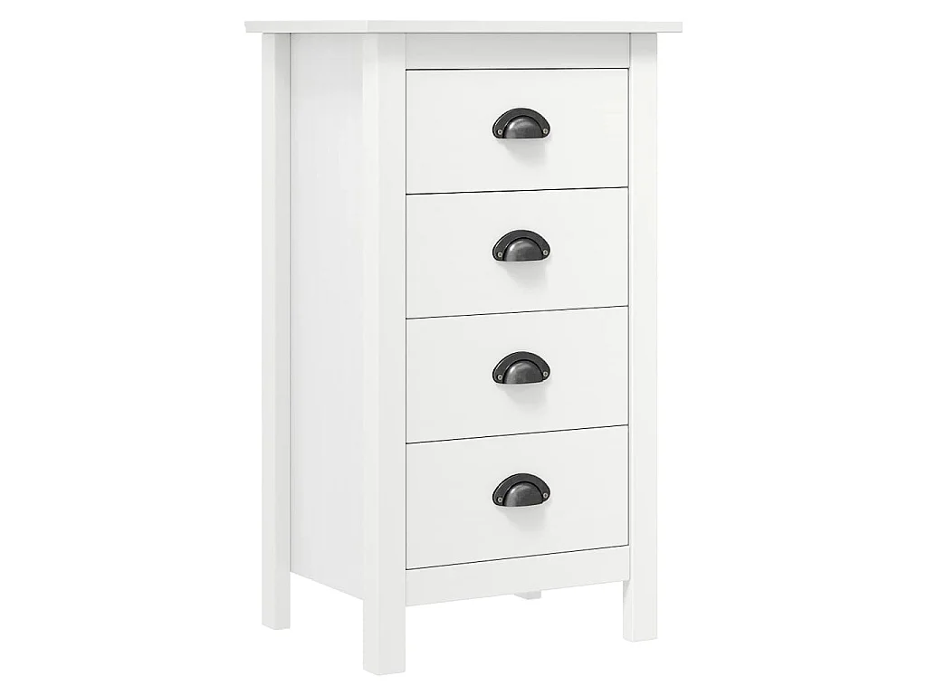 Dressoir Hill 46x35x80 cm massief grenenhout wit