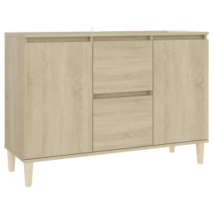 Dressoir 101x35x70 cm bewerkt hout sonoma eikenkleurig