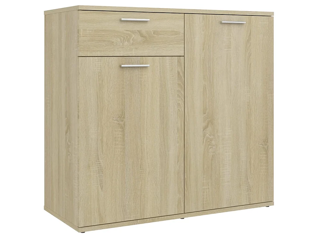 Dressoir 80x36x75 cm bewerkt hout sonoma eikenkleurig