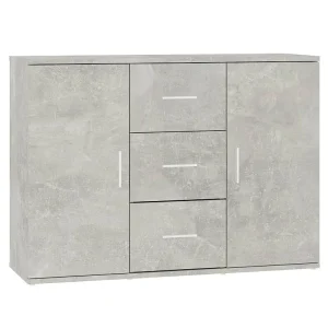 Dressoir 91×29,5×65 cm bewerkt hout betongrijs Dressoir 91×29,5×65 cm bewerkt hout betongrijs