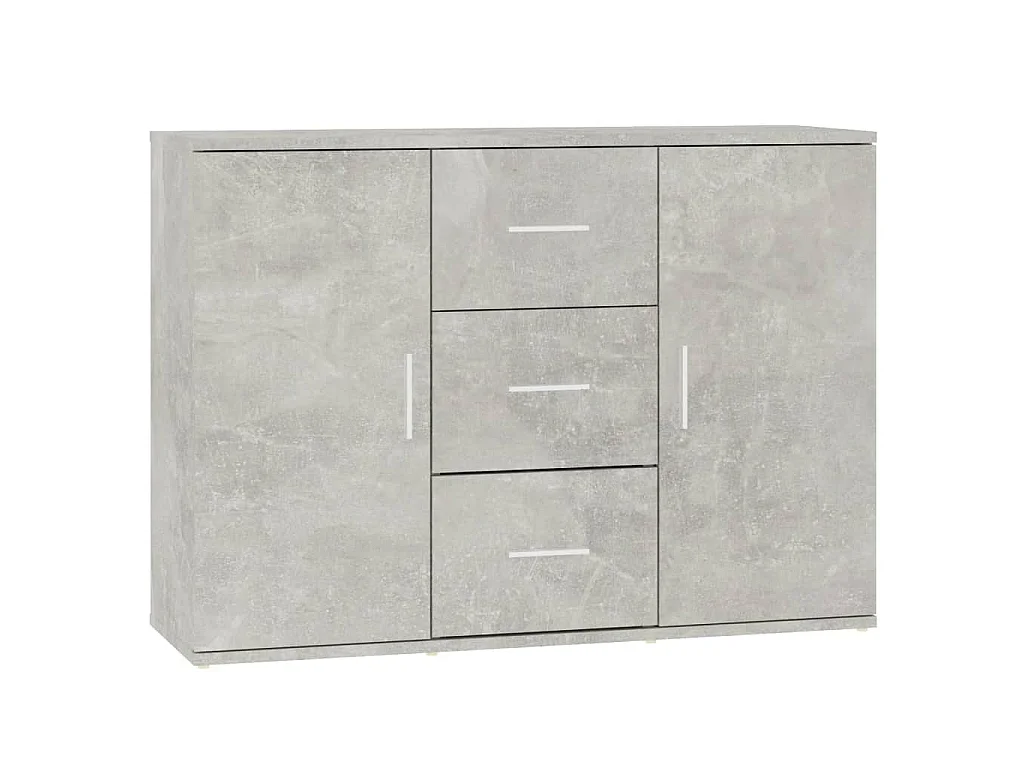 Dressoir 91x29,5x65 cm bewerkt hout betongrijs