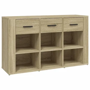 Dressoir 100x30x59,5 cm bewerkt hout sonoma eikenkleurig Dressoir 100x30x59,5 cm bewerkt hout sonoma eikenkleurig