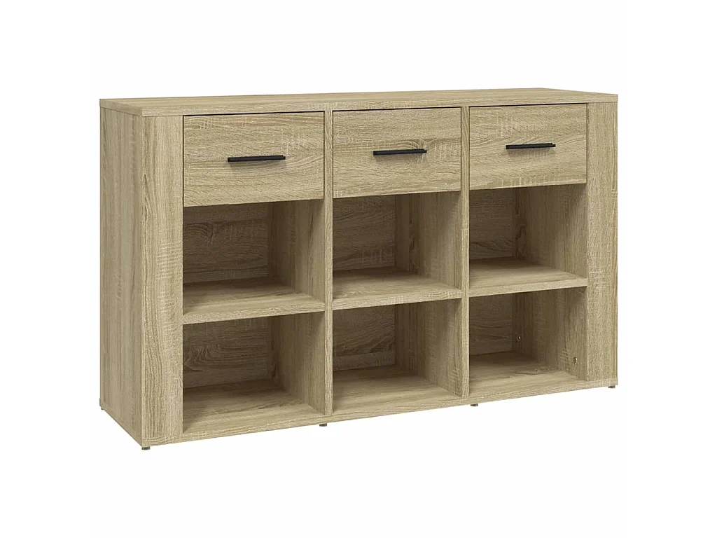 Dressoir 100x30x59,5 cm bewerkt hout sonoma eikenkleurig