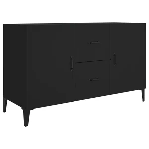 Dressoir 100x36x60 cm bewerkt hout zwart Dressoir 100x36x60 cm bewerkt hout zwart
