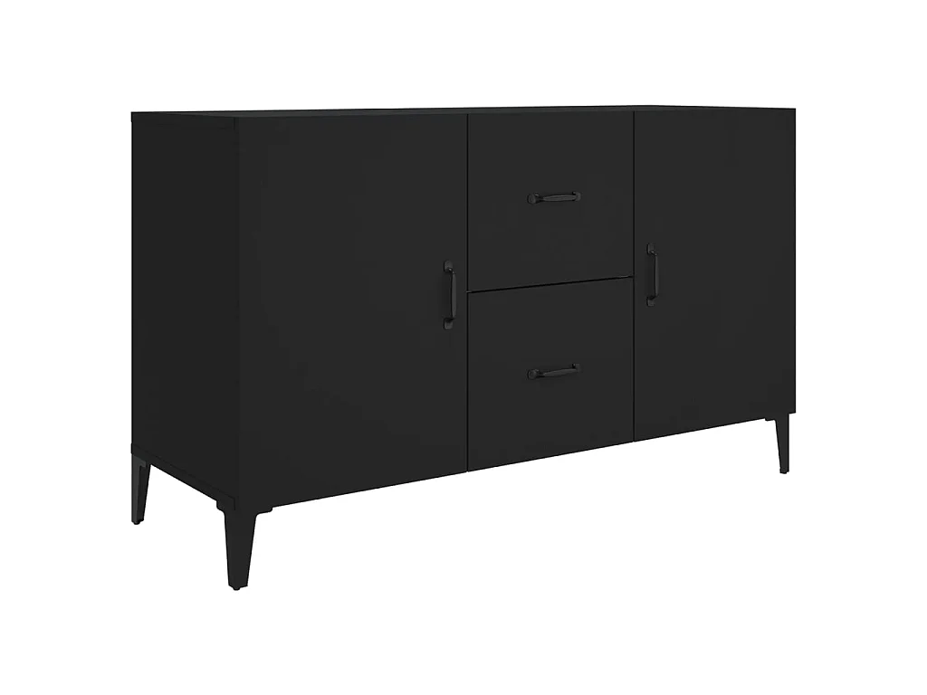 Dressoir 100x36x60 cm bewerkt hout zwart
