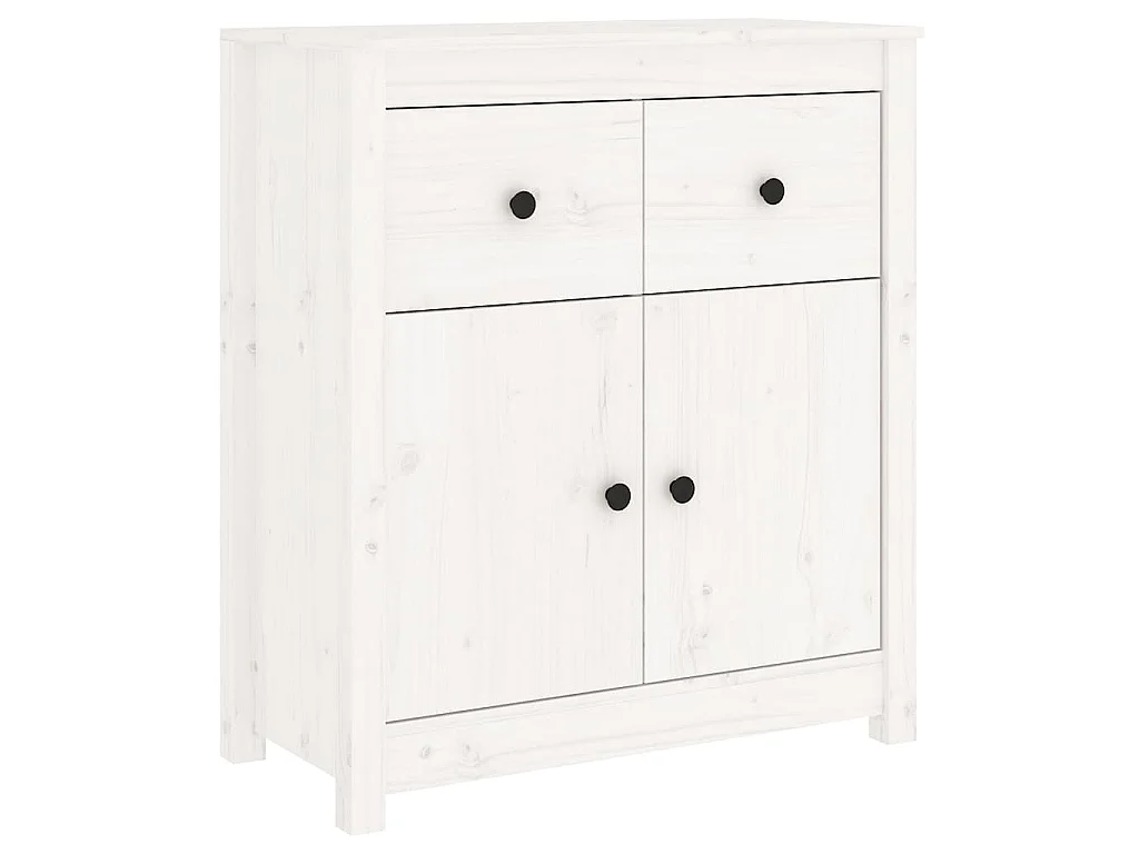 Dressoir 70x35x80 cm massief grenenhout wit