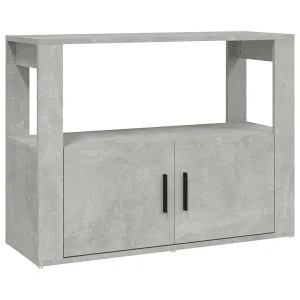 Dressoir 80x30x60 cm bewerkt hout betongrijs Dressoir 80x30x60 cm bewerkt hout betongrijs